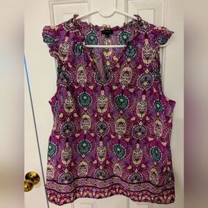 Talbots Cotton Voile Sleeveless Popover